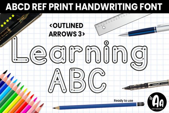 Abcd Ref Outlined Arrows3: A Distinctive Display Font for Digital Creators