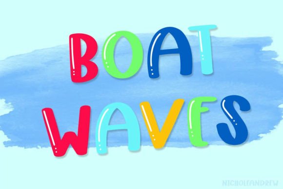 Boat Waves Font: Shiny Handwriting for Small Business