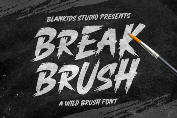 Break Brush Font: A Wild Display Typeface for Bold Web Projects