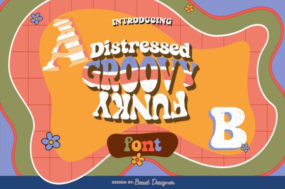 Distressed Groovy Funky: Retro Display Font for Web