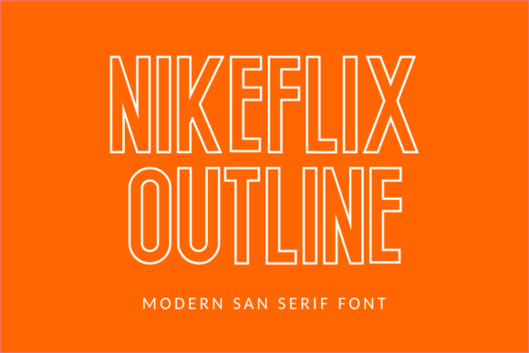 Nikeflix Outline: A Display Font for Bold Digital Layouts