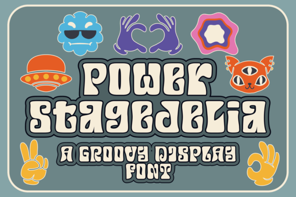 Power Stagedelia: A Groovy Display Font for Bold Branding