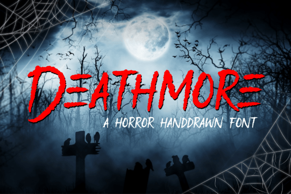 The Deathmore Horror Font in Editorial Design