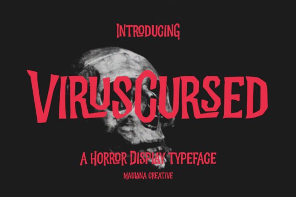 Virus Cursed: A Spooky Display Font for Makers